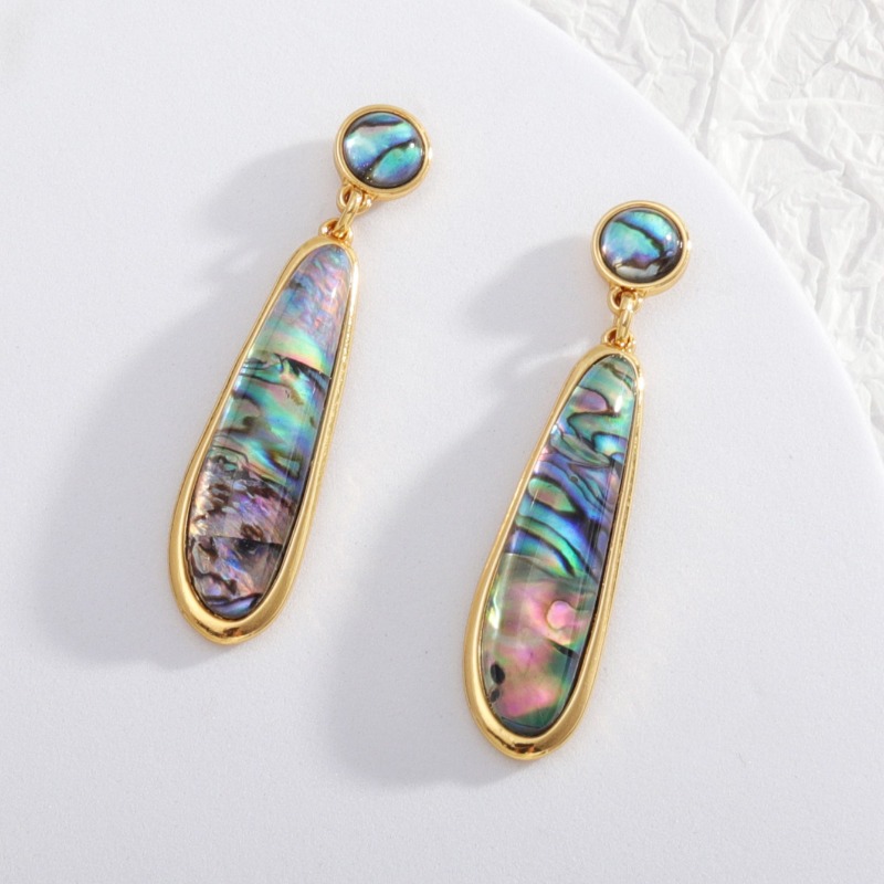 Body Jewelry Brands - 전복 껍질 모양 물방울 곡선 기하학
