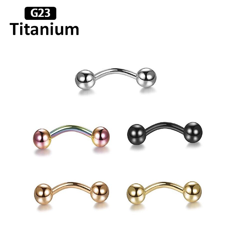 Body Jewelry Universe - G23 티타늄 피어싱 클래식 더블 볼