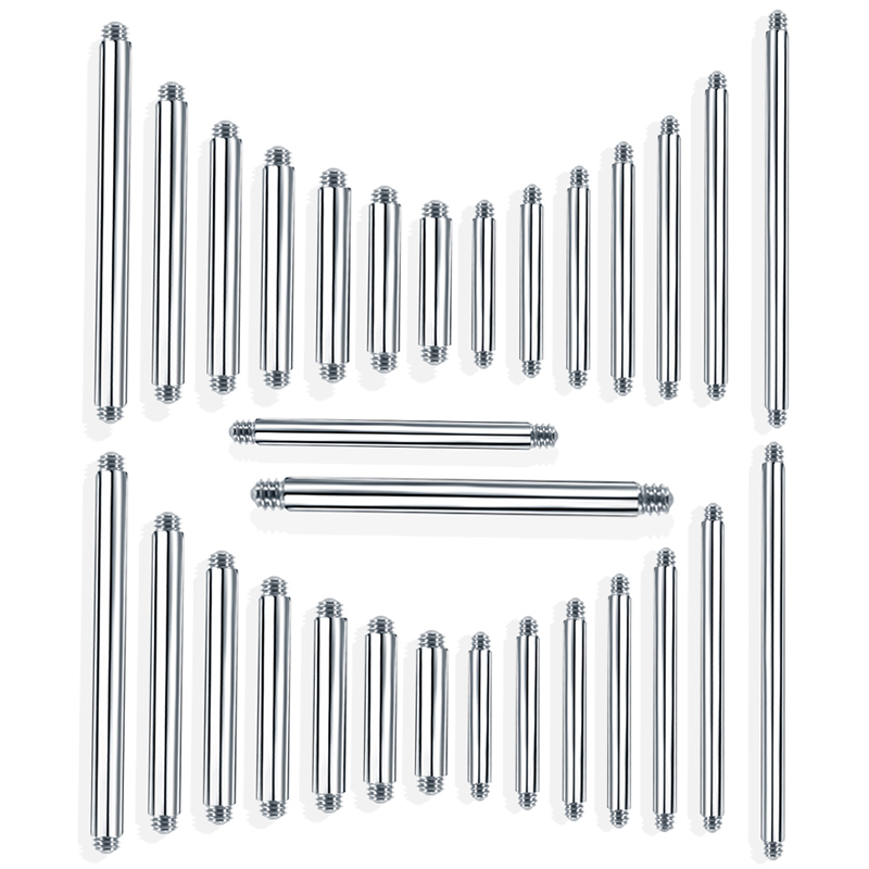 Tongue Barbell Straight - 10PCS 4-42mm 316L 외과 강철 스트레이트