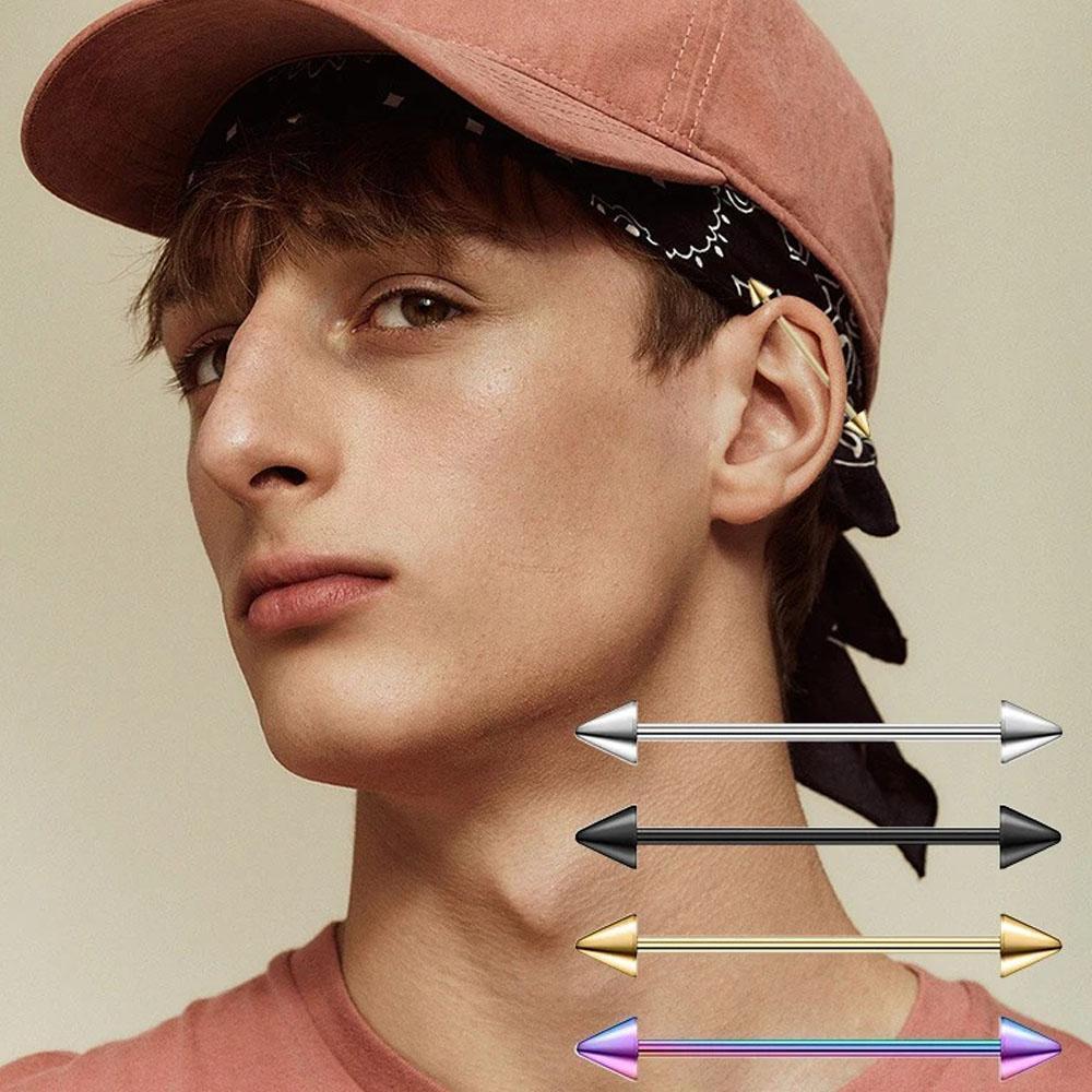 Tongue Barbell Straight - 1개 스테인리스 스틸 스트레이트 헬릭스 트라거스