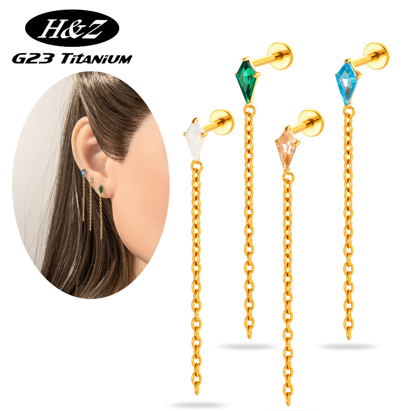 Body Jewelry Threadless - 1PC G23 티타늄 피어싱 나사 없는