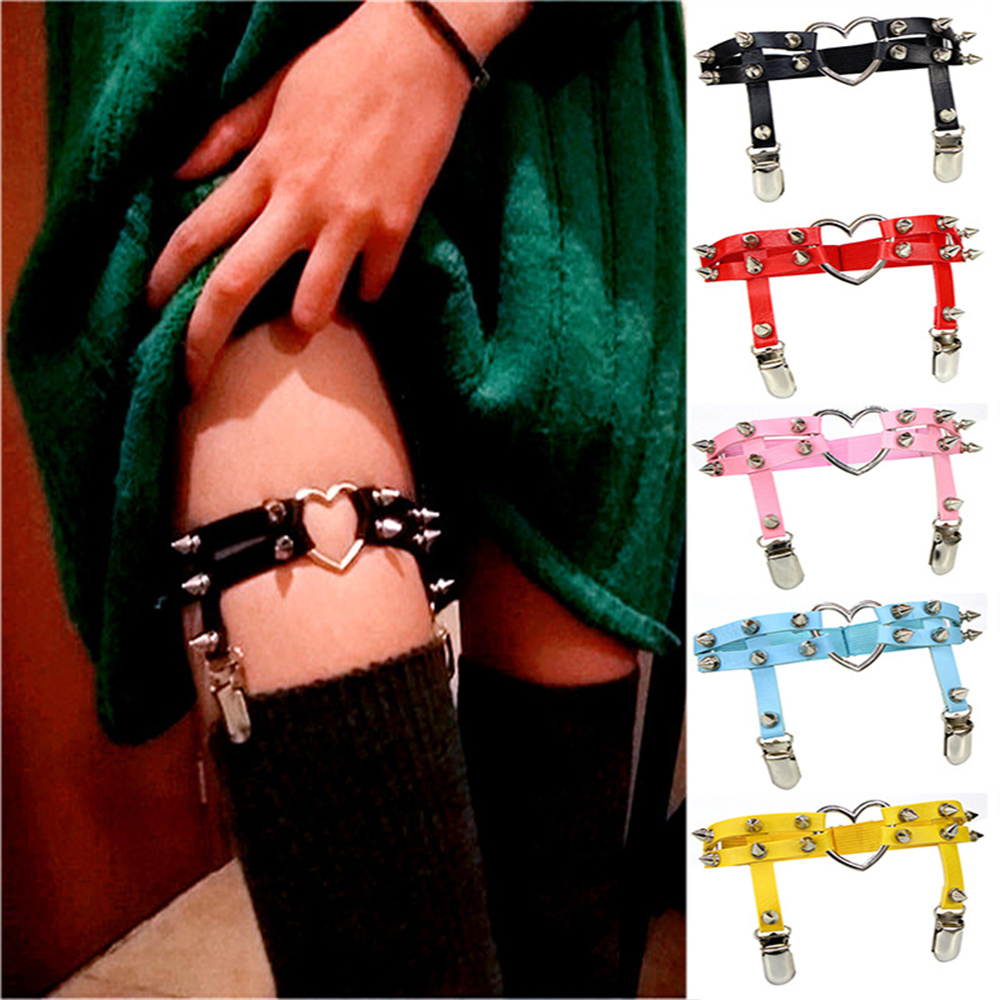 Body Jewelry Chains - 1Pcs 여성 펑크 고스 하트 PU