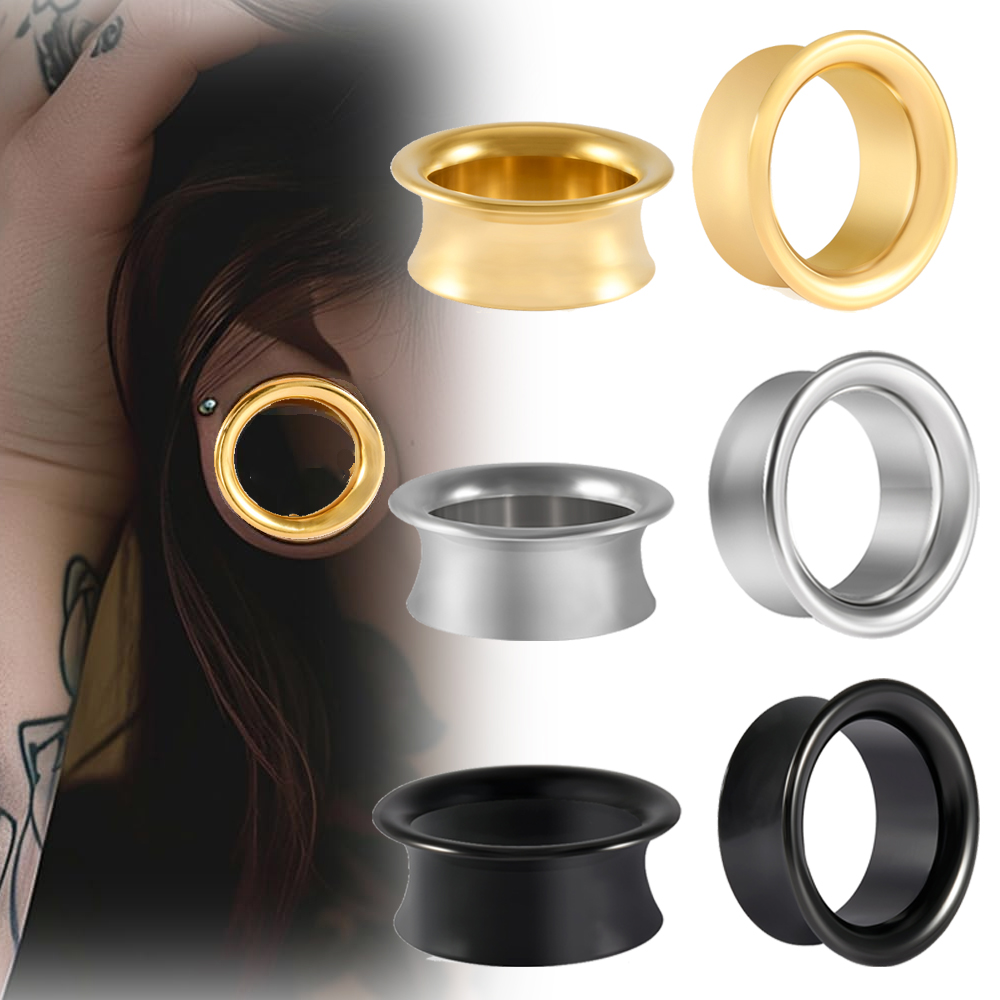 Body Jewelry Threadless - 스테인리스 스틸 골드 블랙 실버 이어
