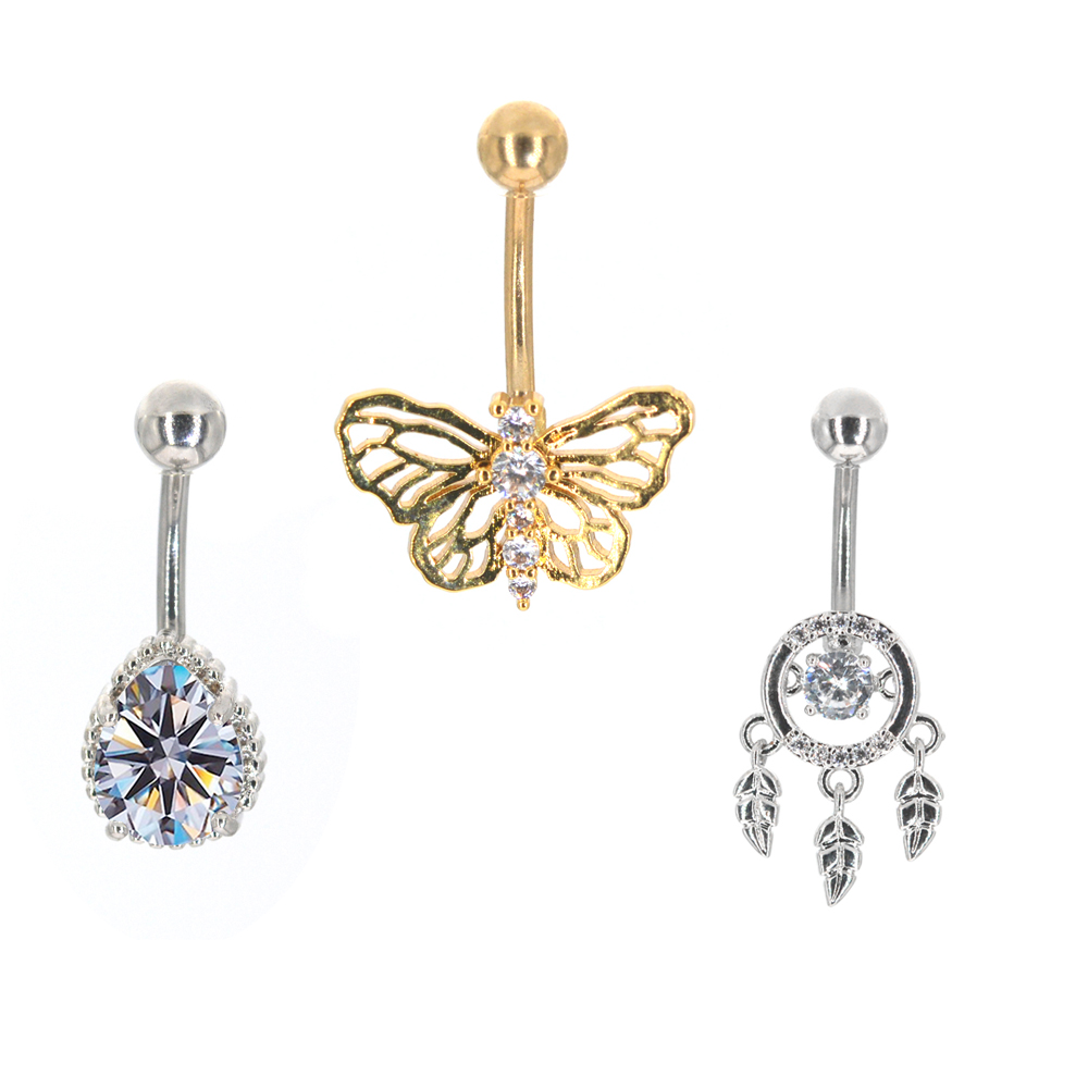 Body Jewelry Brands - 나비 섹시한 매달리는 배꼽 배꼽 링,