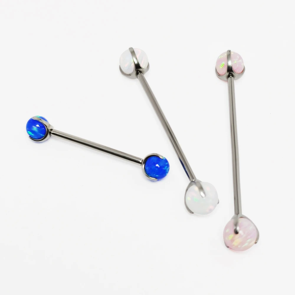 Tongue Barbell Straight - G23 티타늄 오팔 바벨 볼 링