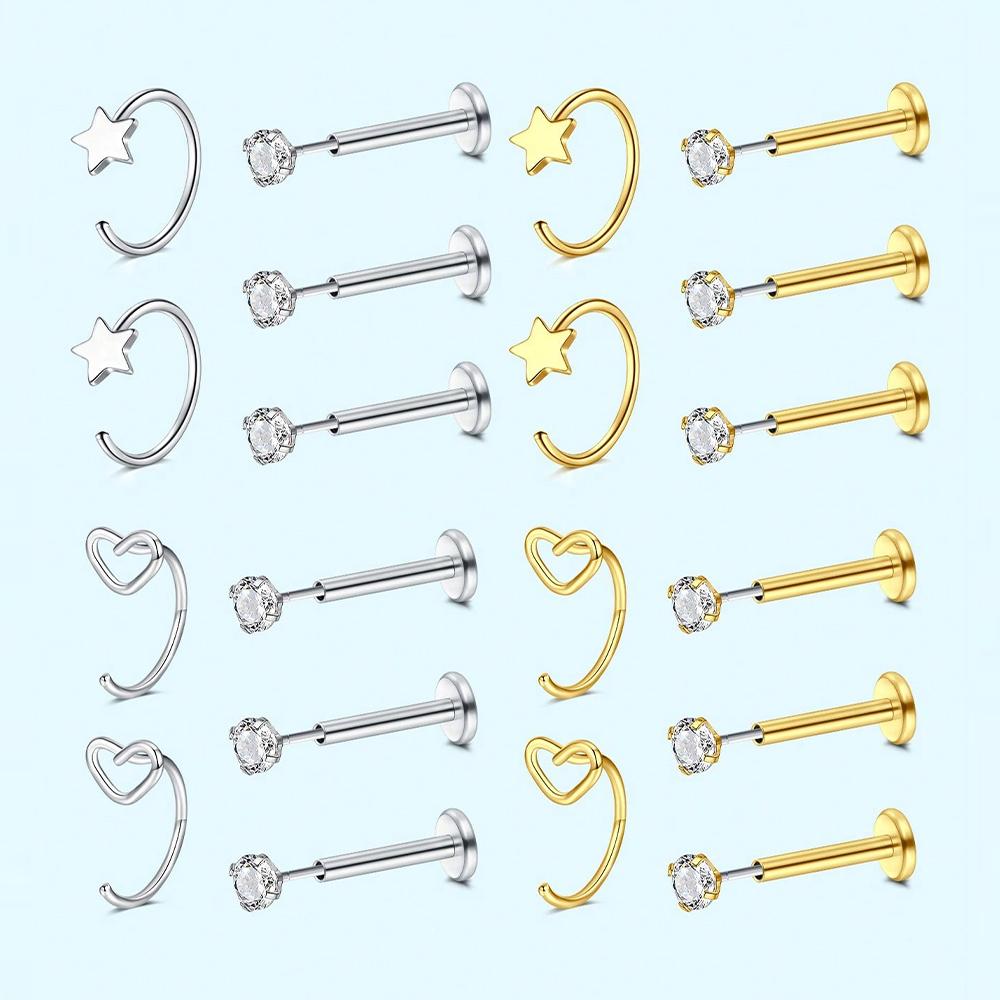 Body Jewelry Threadless - 5개입 코링 후프 나사 없는 코