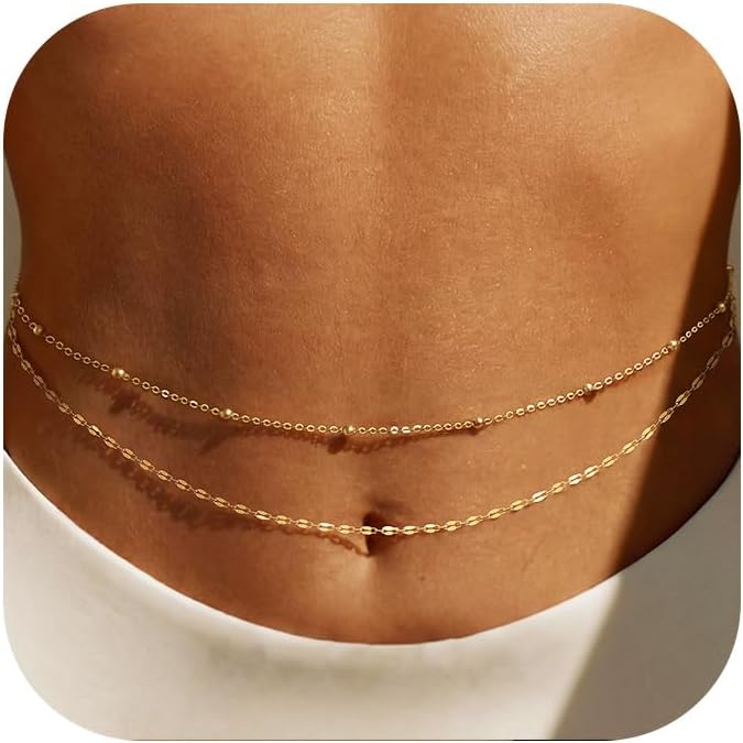 Body Jewelry Sale - 14K 금도금 허리 체인 여성용 레이어드