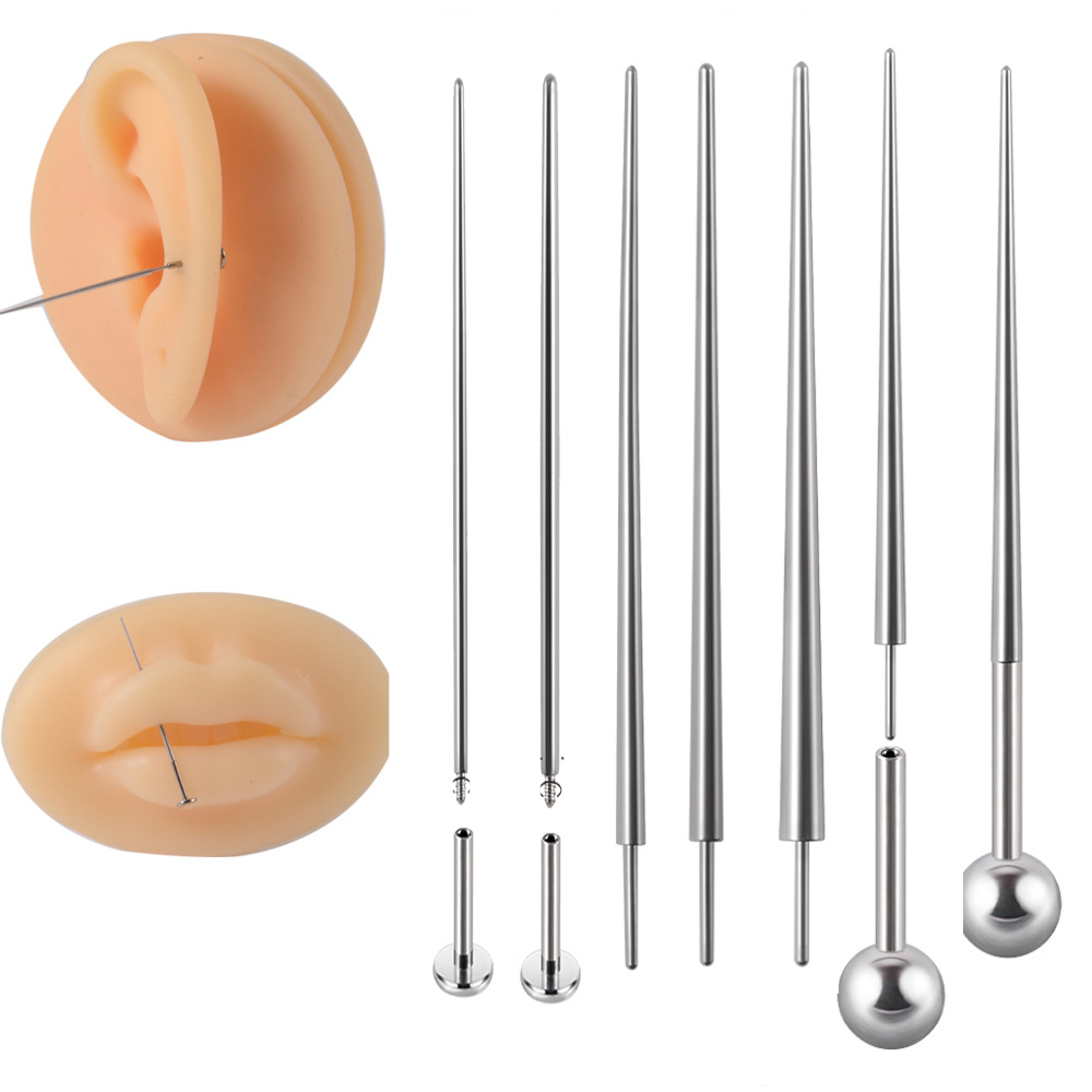 2 개 스테인레스 스틸 피어싱 바늘 삽입 테이퍼 바디  - Body Jewelry Threadless 리뷰 및 가격