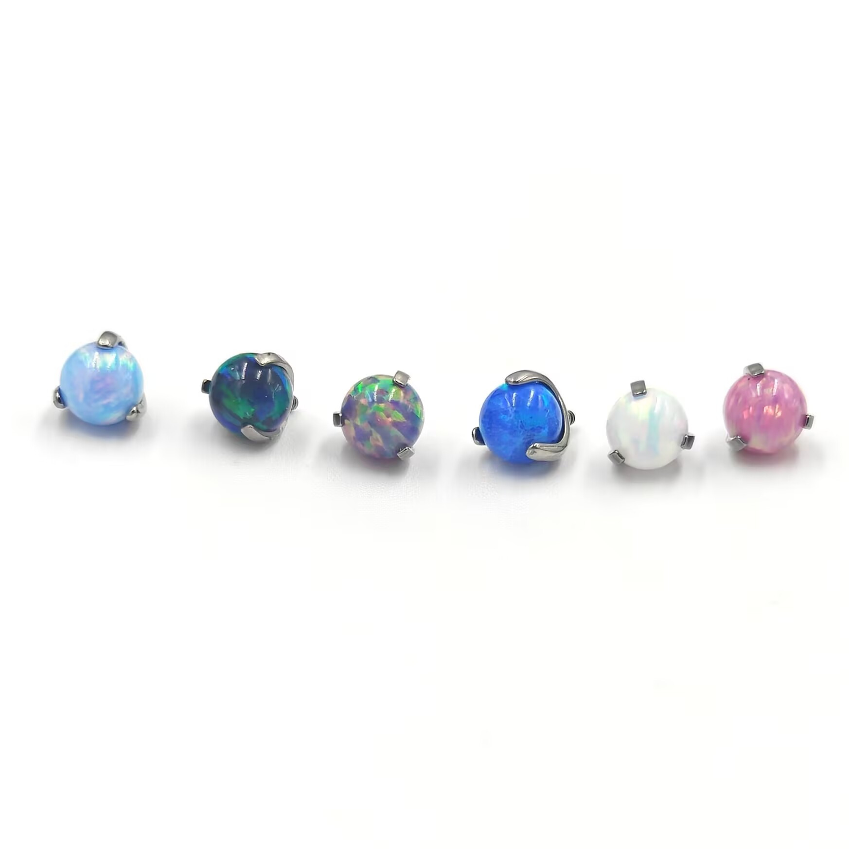 티타늄 오팔 볼 니플 라브렛 텅 피어싱 14G 16G  - Body Jewelry Threadless 리뷰 및 가격