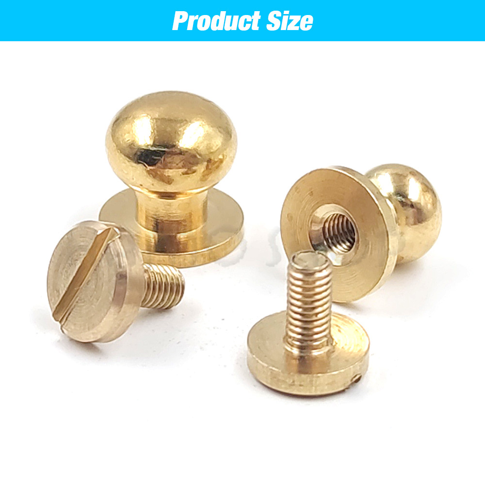 10pcs 솔리드 브래스 버튼 벨트 가방 시카고 스크류 - Body Jewelry Chicago 리뷰 및 가격