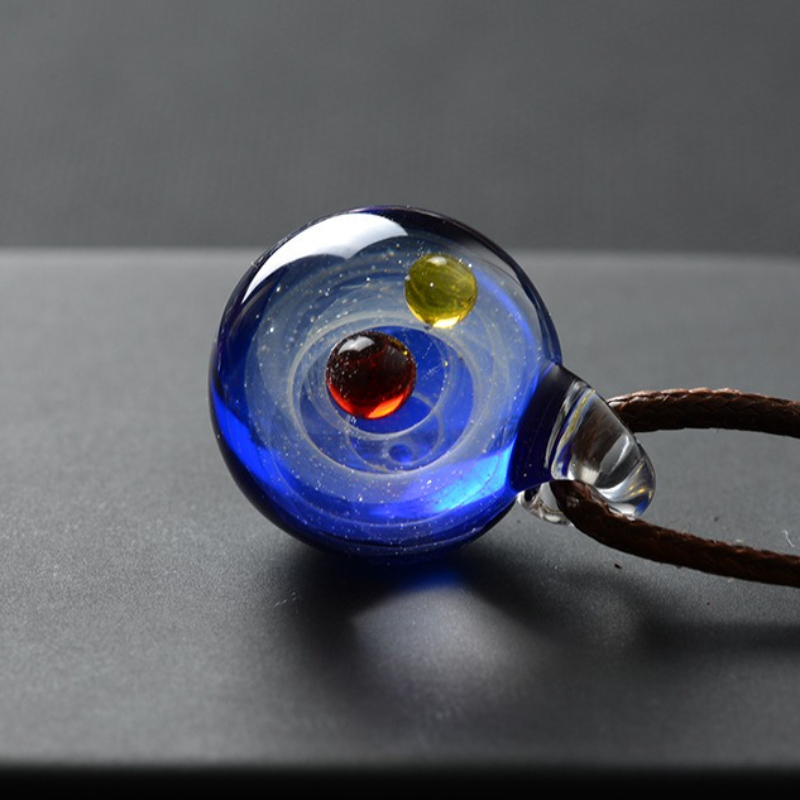 우주 별이 빛나는 하늘 유리 공 꿈꾸는 펜던트 천체 남 - Body Jewelry Universe 리뷰 및 가격