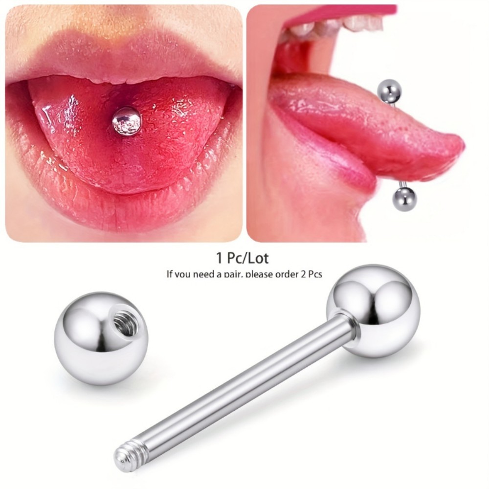스테인레스 스틸 바벨 막대 혀 Frenulum 피어싱  - Body Jewelry Brands 리뷰 및 가격