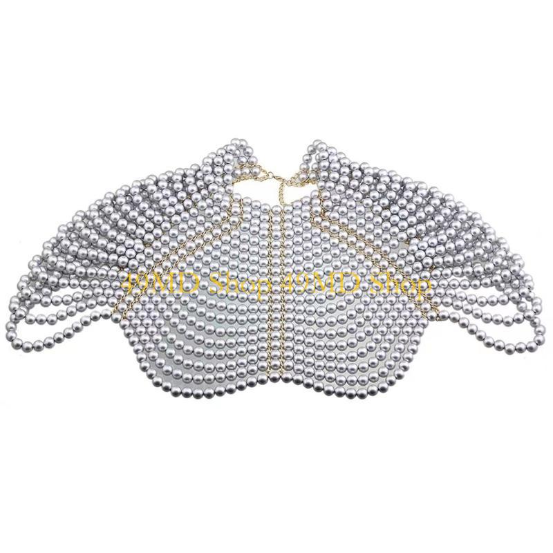 49MD 우아한 여성 목도리 멀티 레이어 파란색 가슴  - Body Jewelry Chains 리뷰 및 가격