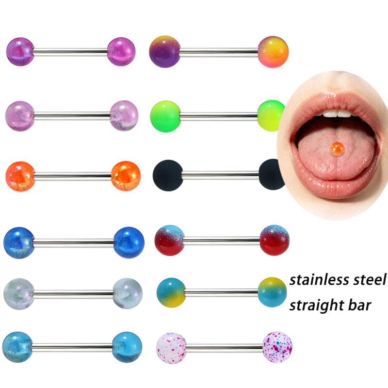 50개/세트 스테인리스 스틸 스트레이트 텅 바벨 볼 외 - Tongue Barbell Straight 리뷰 및 가격