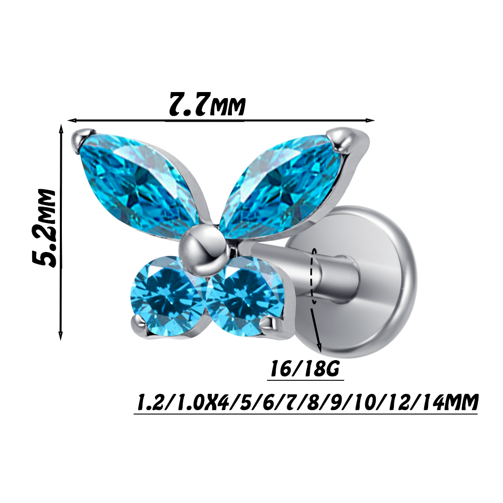 PUTITUP ASTM F136 티타늄 나비 지르코니아 - Body Jewelry Universe 리뷰 및 가격