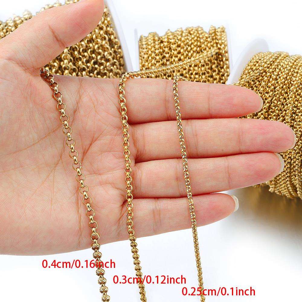 1미터 2-4mm 스테인리스 스틸 O형 소형 원형 체인 - Body Jewelry Chains 리뷰 및 가격