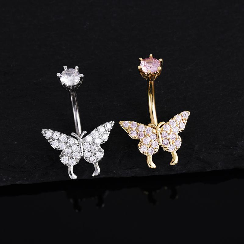 나비 지르콘 배꼽 링 Y2K 유니버설 핏 배꼽 피어싱  - Body Jewelry Universe 리뷰 및 가격