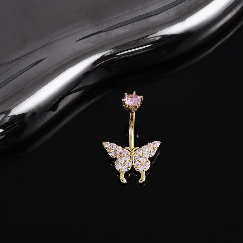 나비 지르콘 배꼽 링 Y2K 유니버설 핏 배꼽 피어싱  - Body Jewelry Universe 리뷰 및 가격