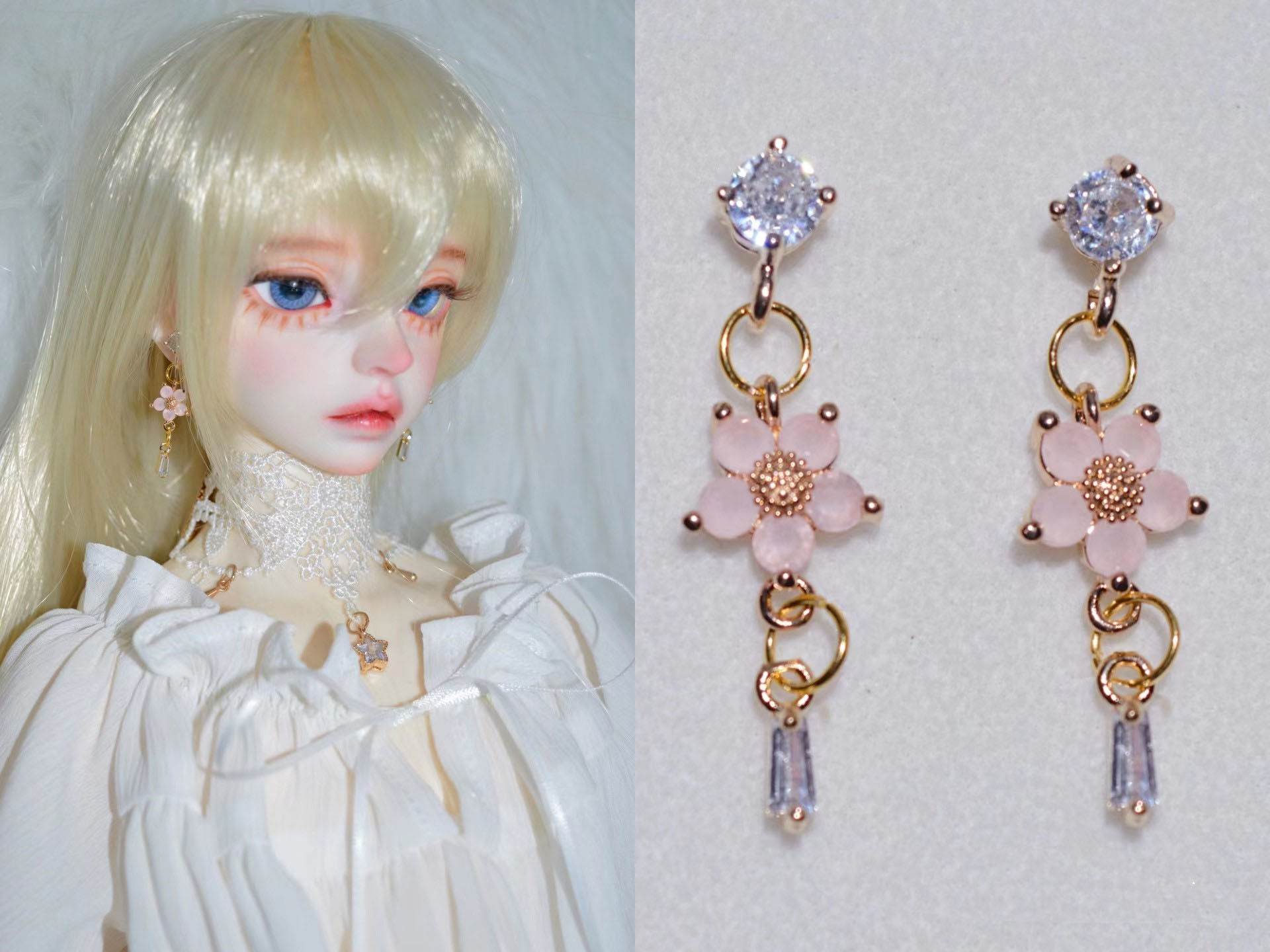 1/3 BJD 인형 귀걸이 삼촌 유니버설 쥬얼리 지르콘 - Body Jewelry Universe 리뷰 및 가격