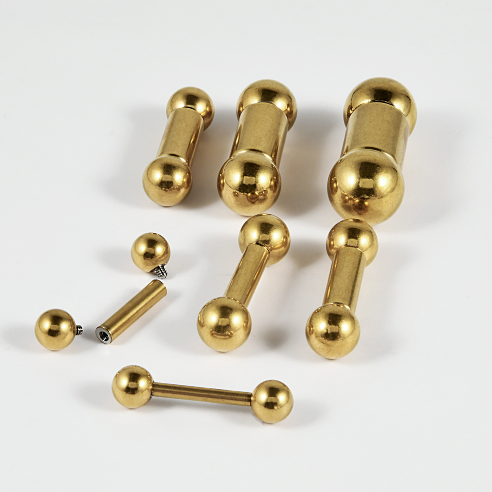 1pc 외과 강철 실버 골드 대형 게이지 스트레이트 바 - Tongue Barbell Straight 리뷰 및 가격