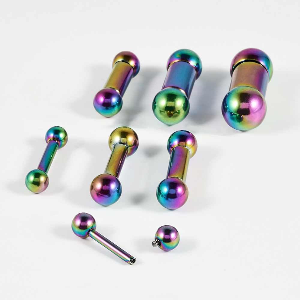 1pc 외과 강철 실버 골드 대형 게이지 스트레이트 바 - Tongue Barbell Straight 리뷰 및 가격