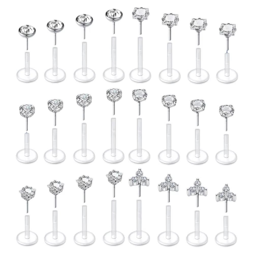 4pcs/Set 여자 몸 구부르는 보관자 16G 플라스 - Body Jewelry Threadless 리뷰 및 가격