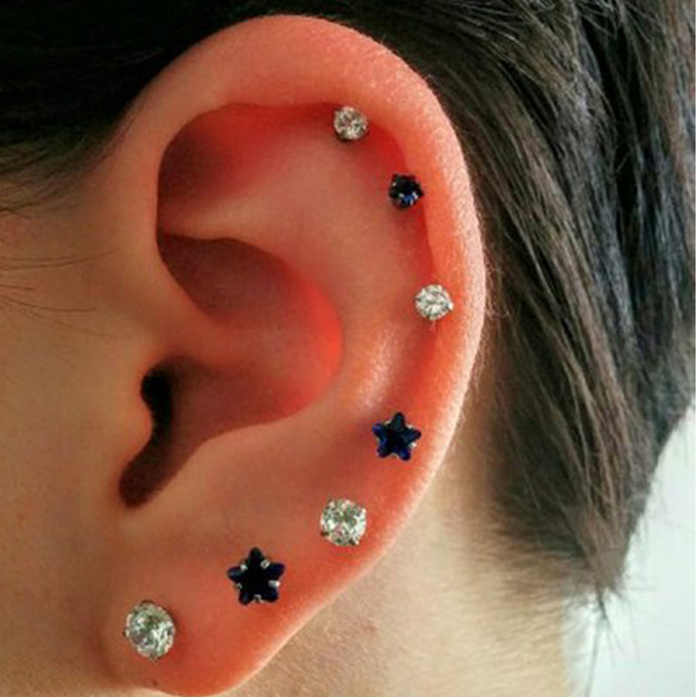 10pcs 16G 스테인리스 & 아크릴 밀어 Tragu - Body Jewelry Threadless 리뷰 및 가격