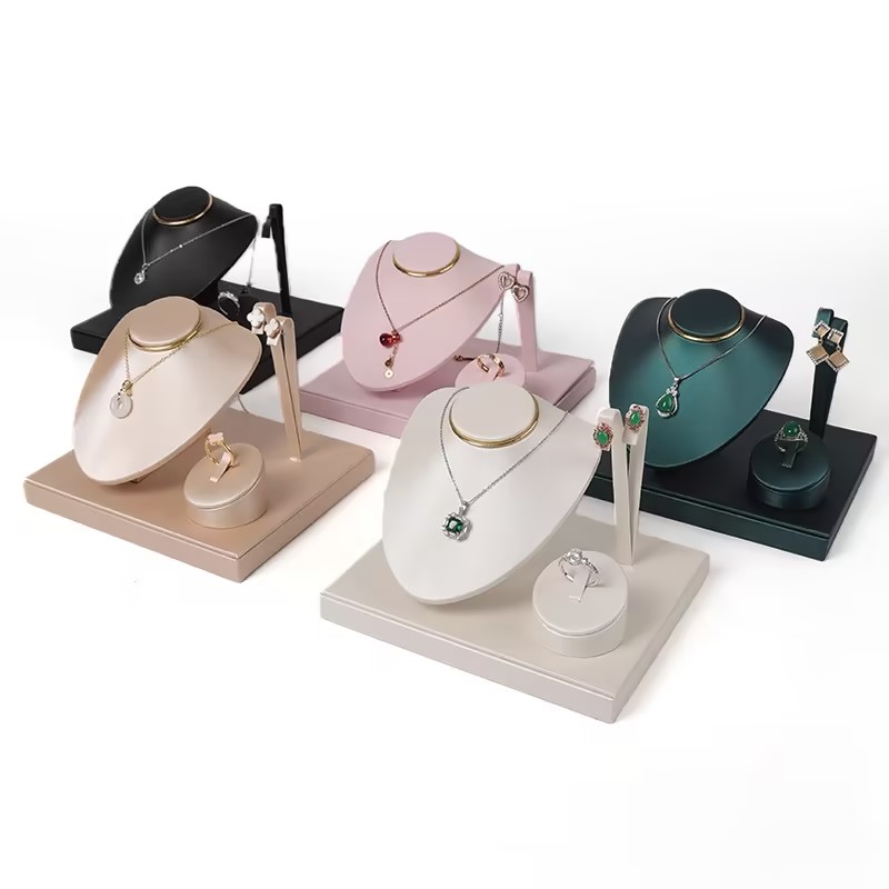 쥬얼리 디스플레이 스탠드 세트 PU 가죽 목걸이 버스트 - Body Jewelry Holder 리뷰 및 가격