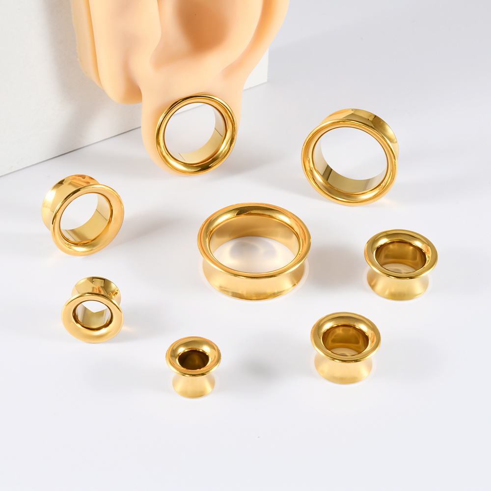 스테인리스 스틸 골드 블랙 실버 이어 터널 게이지 빅  - Body Jewelry Threadless 리뷰 및 가격