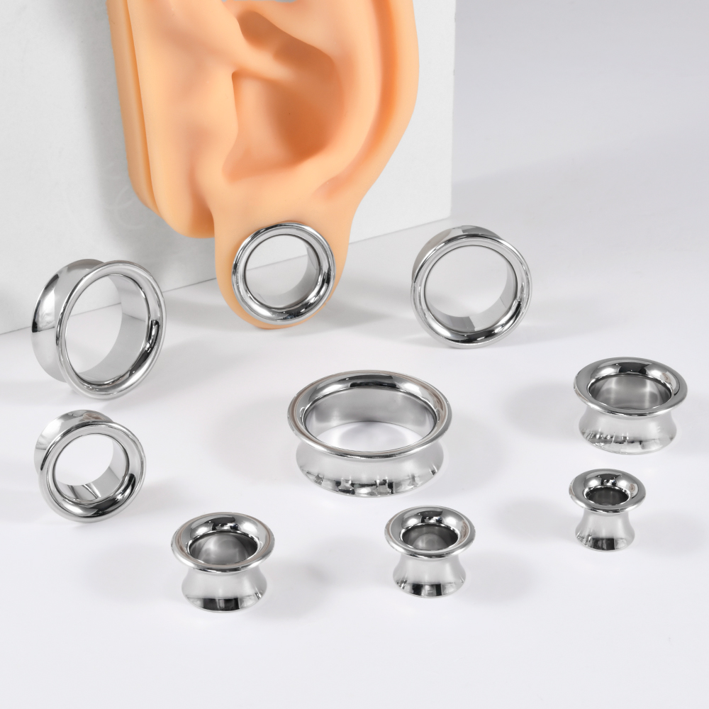 스테인리스 스틸 골드 블랙 실버 이어 터널 게이지 빅  - Body Jewelry Threadless 리뷰 및 가격