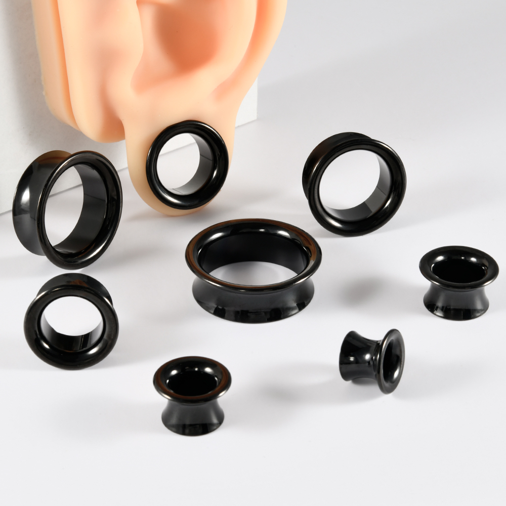스테인리스 스틸 골드 블랙 실버 이어 터널 게이지 빅  - Body Jewelry Threadless 리뷰 및 가격