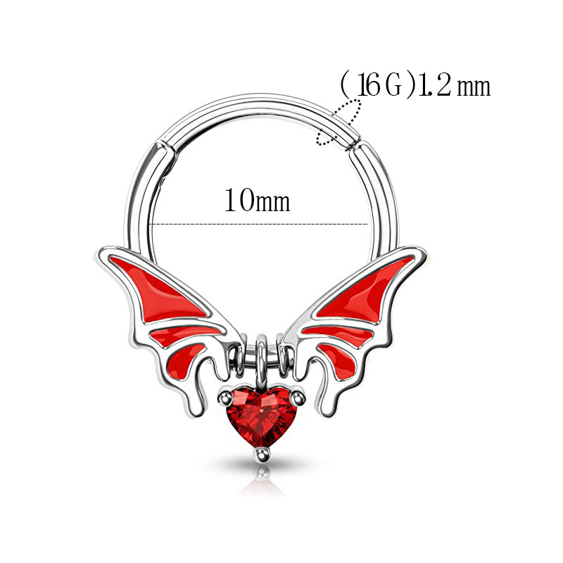 할로윈 다크 스테인레스 스틸 코 스터드 박쥐 코 링 C - Body Jewelry Universe 리뷰 및 가격