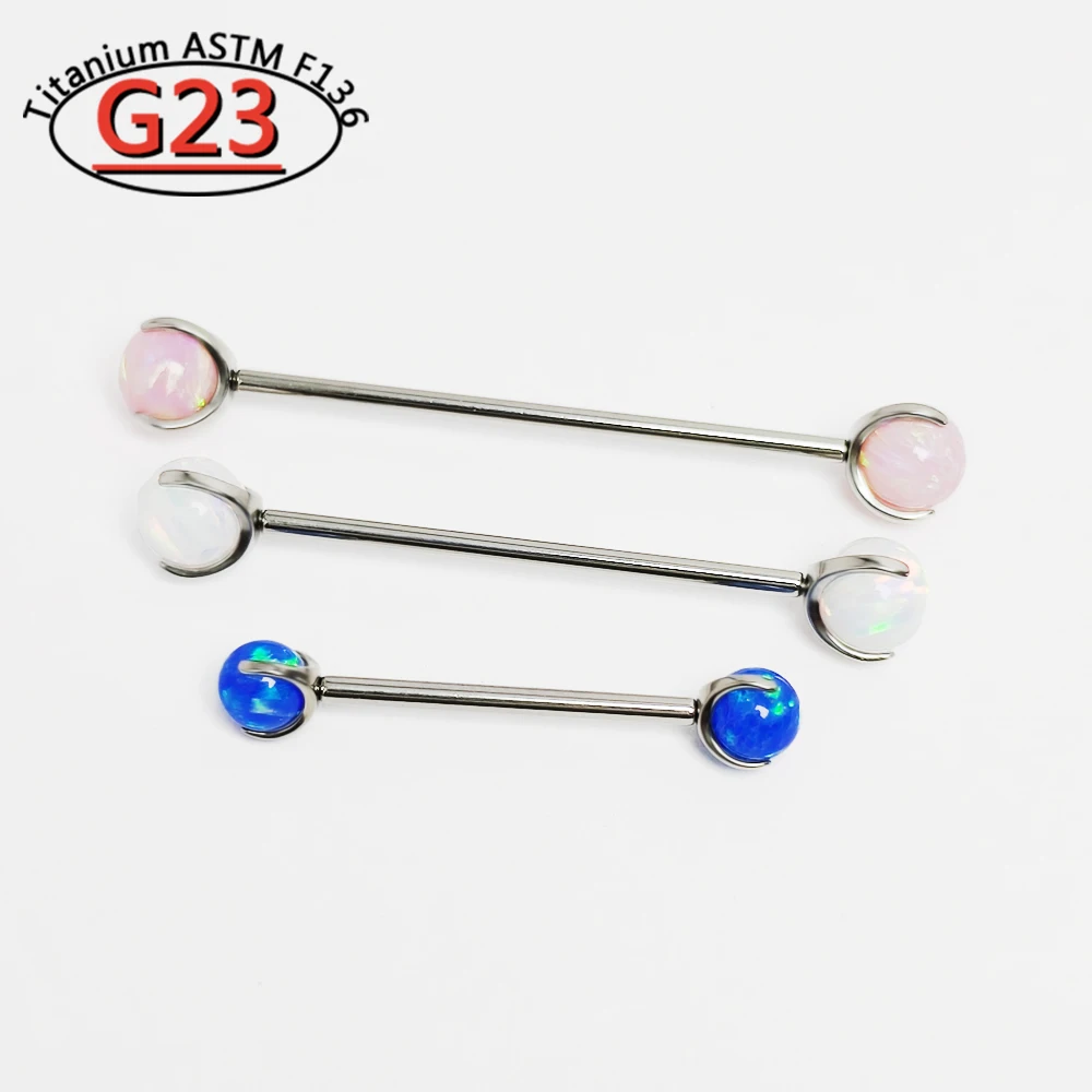 G23 티타늄 오팔 바벨 볼 링 립 니플 피어싱 혀 다 - Tongue Barbell Straight 리뷰 및 가격