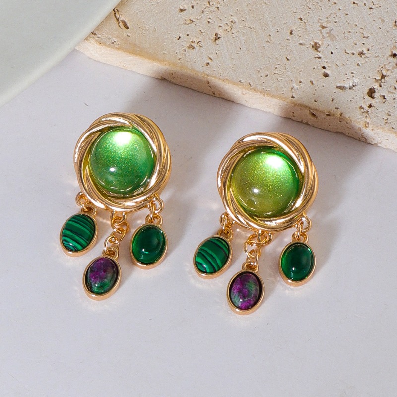 여성을 위한 컬러풀한 유리 크리스탈 귀걸이 미니멀리스트 - Body Jewelry Brands 리뷰 및 가격