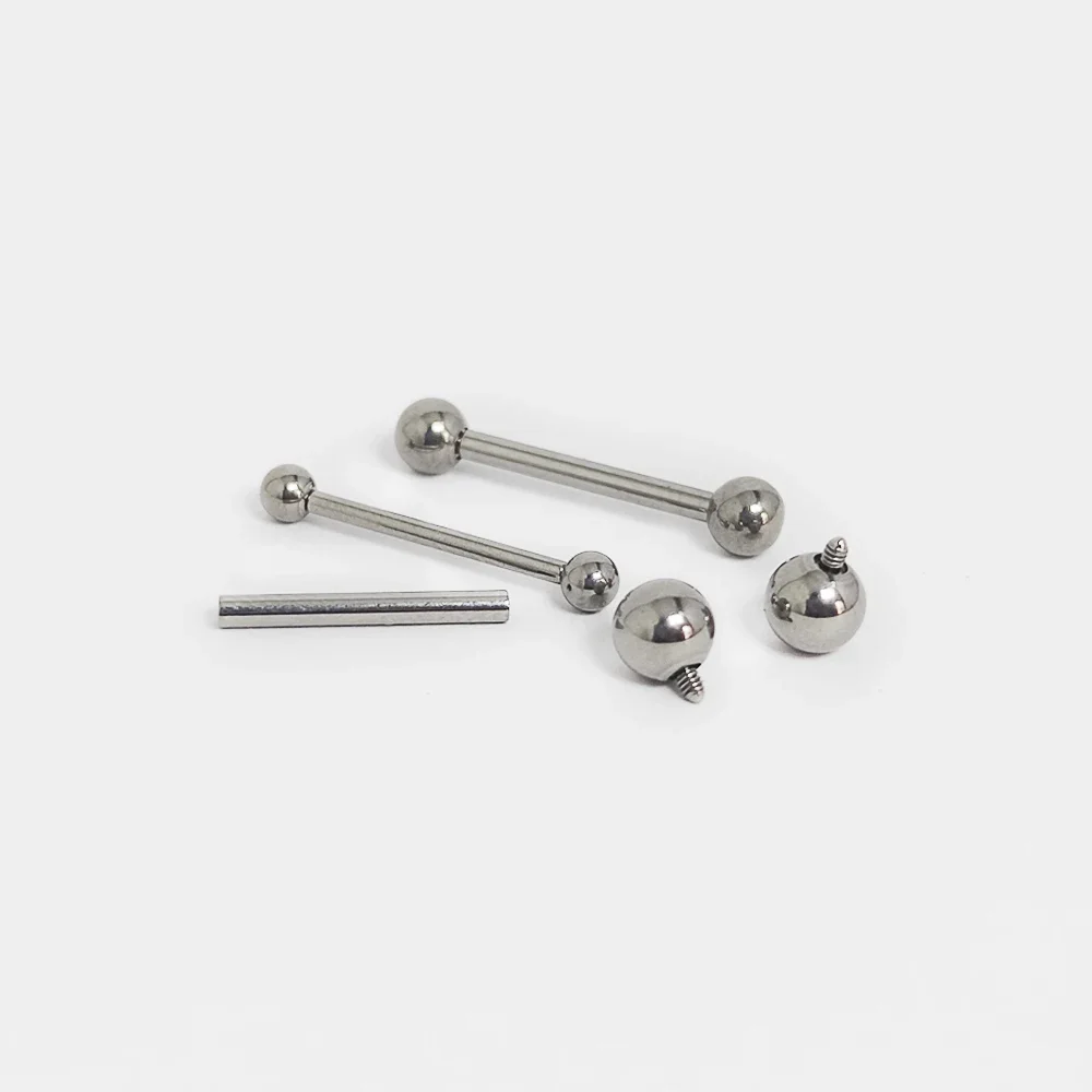 ASTM F136 티타늄 피어싱 바벨 볼 혀 링 립 젖 - Tongue Barbell Straight 리뷰 및 가격