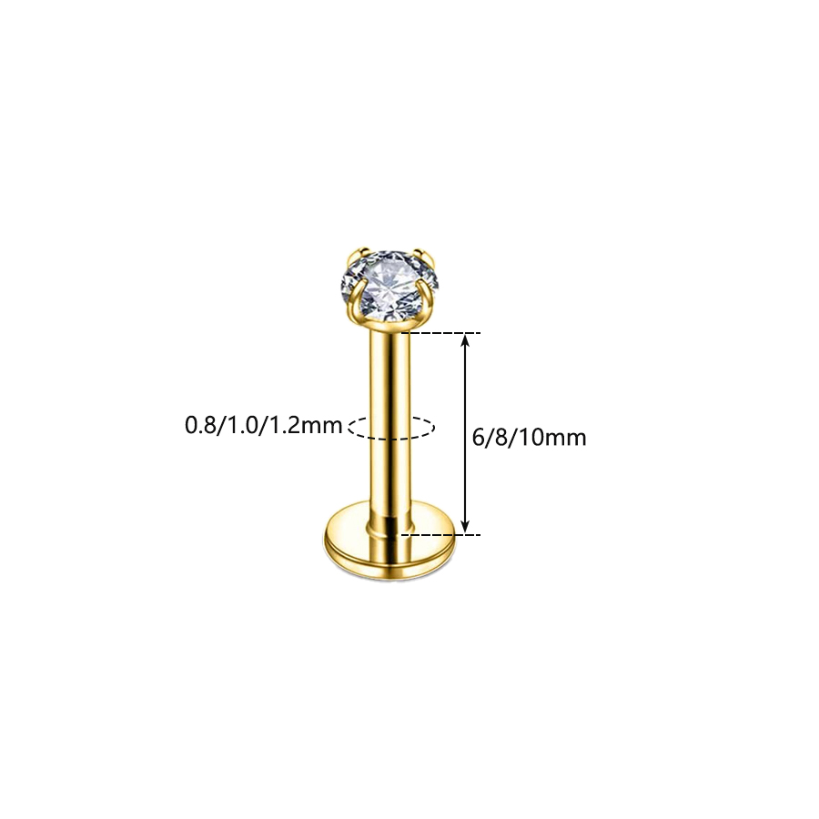 수술용 스틸 클러스터 볼 CZ 푸시인 나사없는 라브렛  - Body Jewelry Threadless 리뷰 및 가격