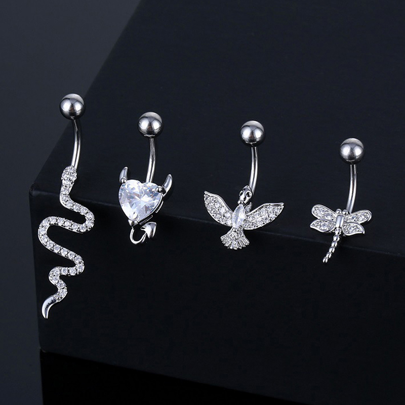 맞춤형 천공 배꼽 링, 스테인레스 스틸 피어싱 배꼽 네 - Body Jewelry Universe 리뷰 및 가격