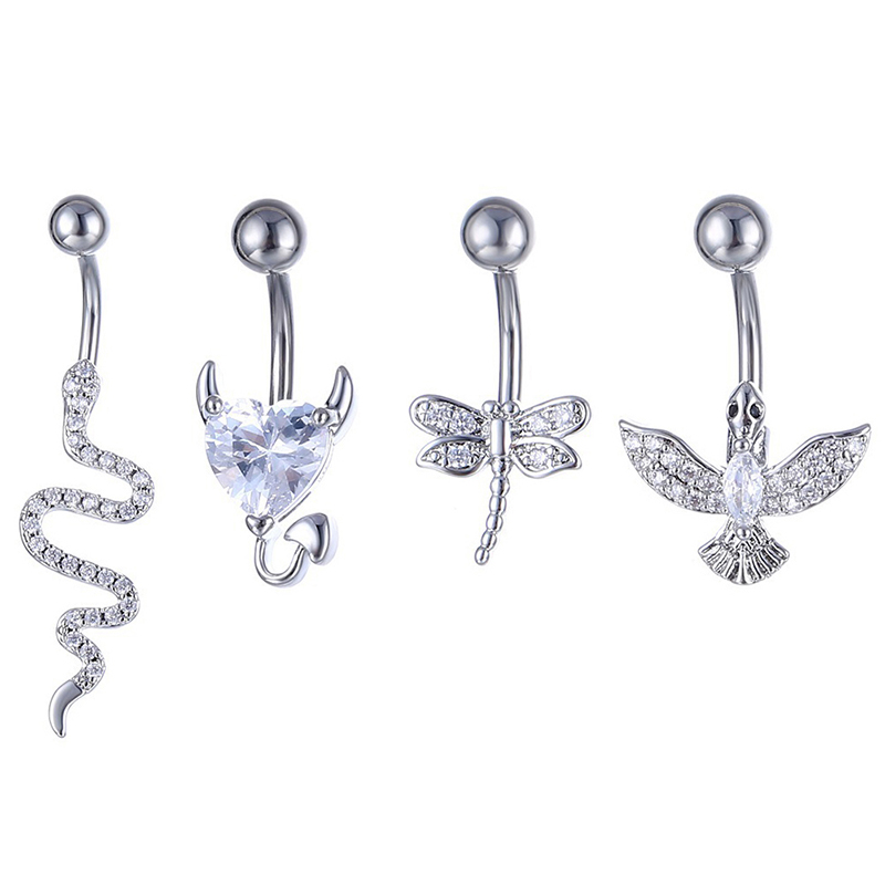 맞춤형 천공 배꼽 링, 스테인레스 스틸 피어싱 배꼽 네 - Body Jewelry Universe 리뷰 및 가격