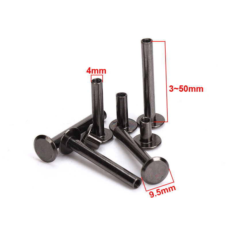 10pcs 금속 총 블랙 바인딩 시카고 나사 손톱 긴  - Body Jewelry Chicago 리뷰 및 가격