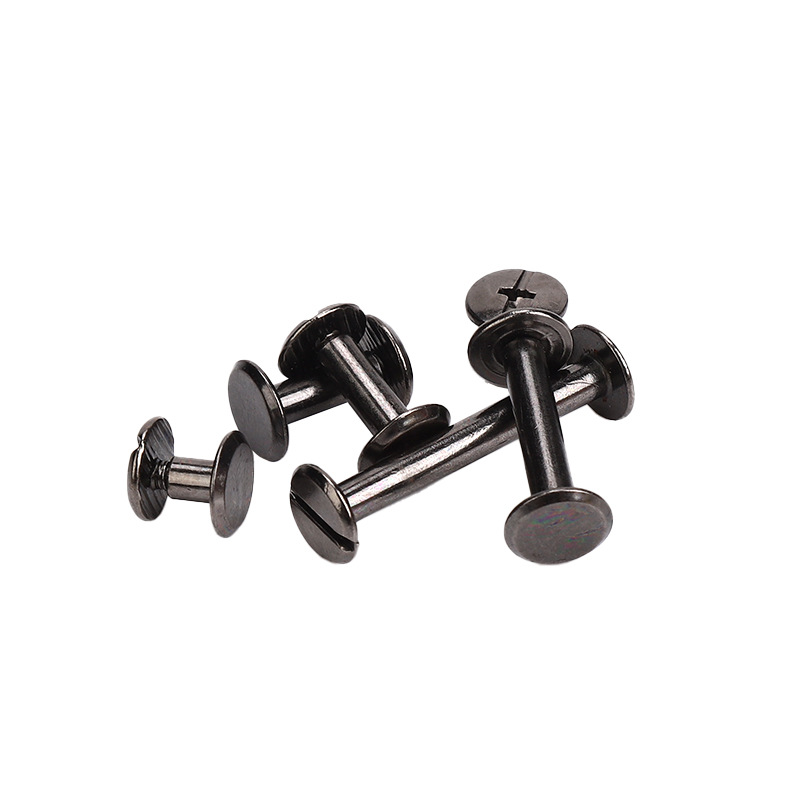 10pcs 금속 총 블랙 바인딩 시카고 나사 손톱 긴  - Body Jewelry Chicago 리뷰 및 가격