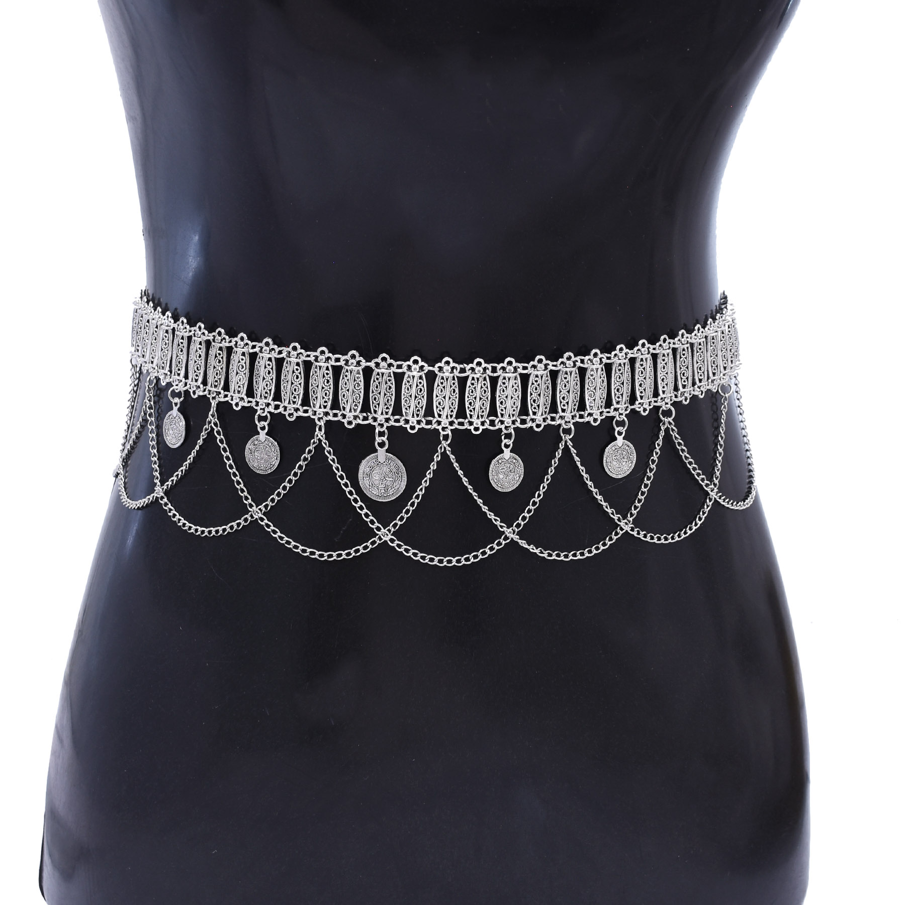 니치 레트로 디자인 실버 조각 기하학적 합금 패치워크  - Body Jewelry Chains 리뷰 및 가격