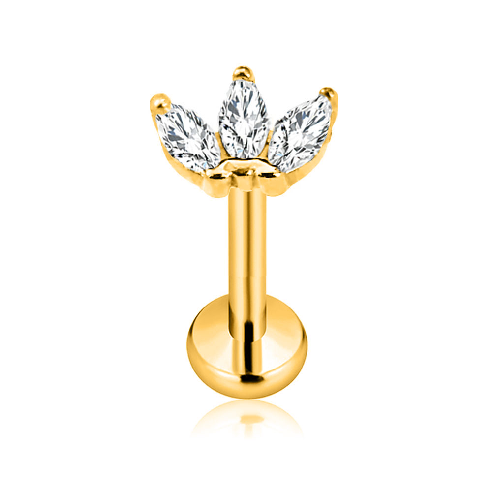 ASTM F136 G23 티타늄 꽃 꽃잎 나사없는 피어 - Body Jewelry Threadless 리뷰 및 가격