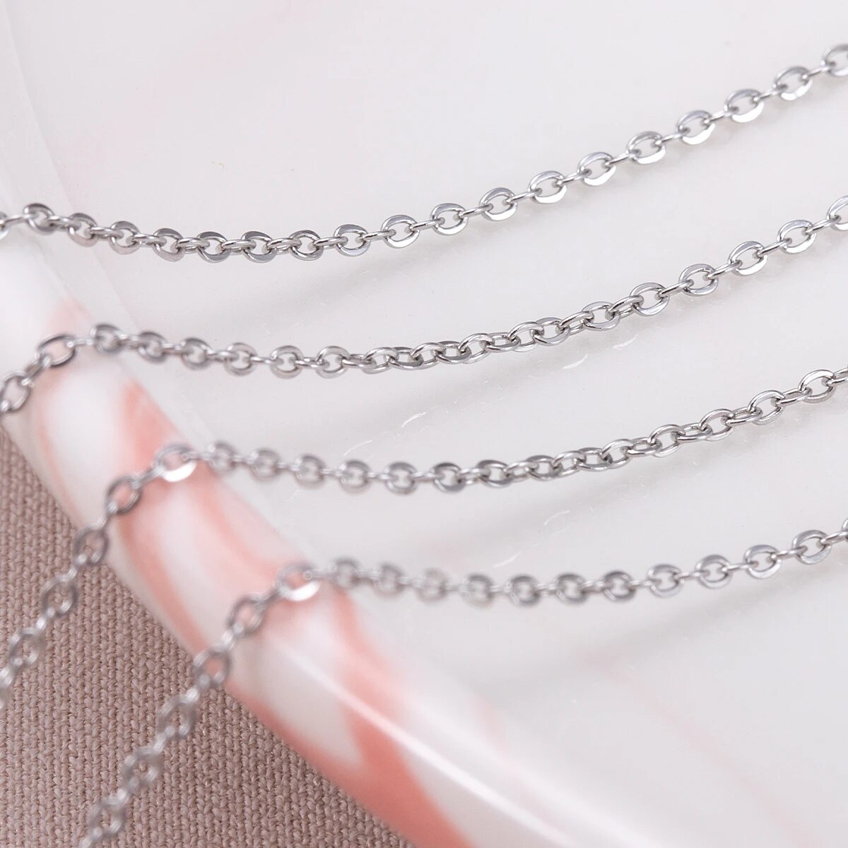 10 미터 스테인레스 스틸 O 모양 얇은 체인 DIY  - Body Jewelry Chains 리뷰 및 가격