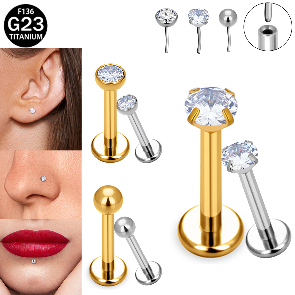 F136 G23 임플란트 등급 티타늄 저자극성 나사 없 - Body Jewelry Threadless 리뷰 및 가격