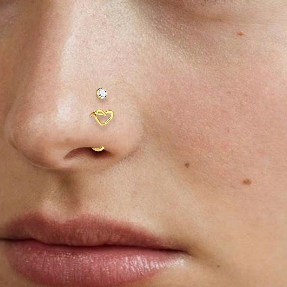 5개입 코링 후프 나사 없는 코 스터드 스테인리스 스틸 - Body Jewelry Threadless 리뷰 및 가격