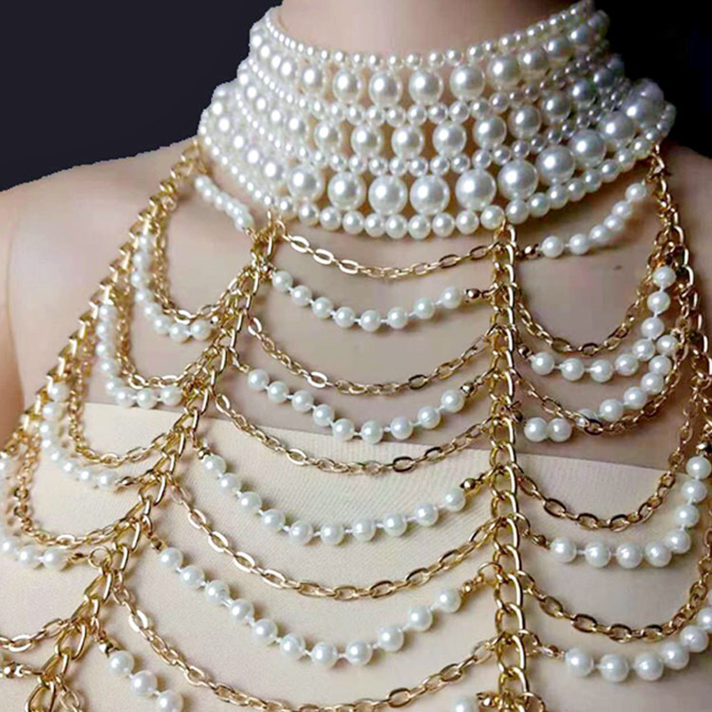 빈티지 멀티 레이어 진주 목걸이 브랜드 Desig 진주 - Body Jewelry Brands 리뷰 및 가격