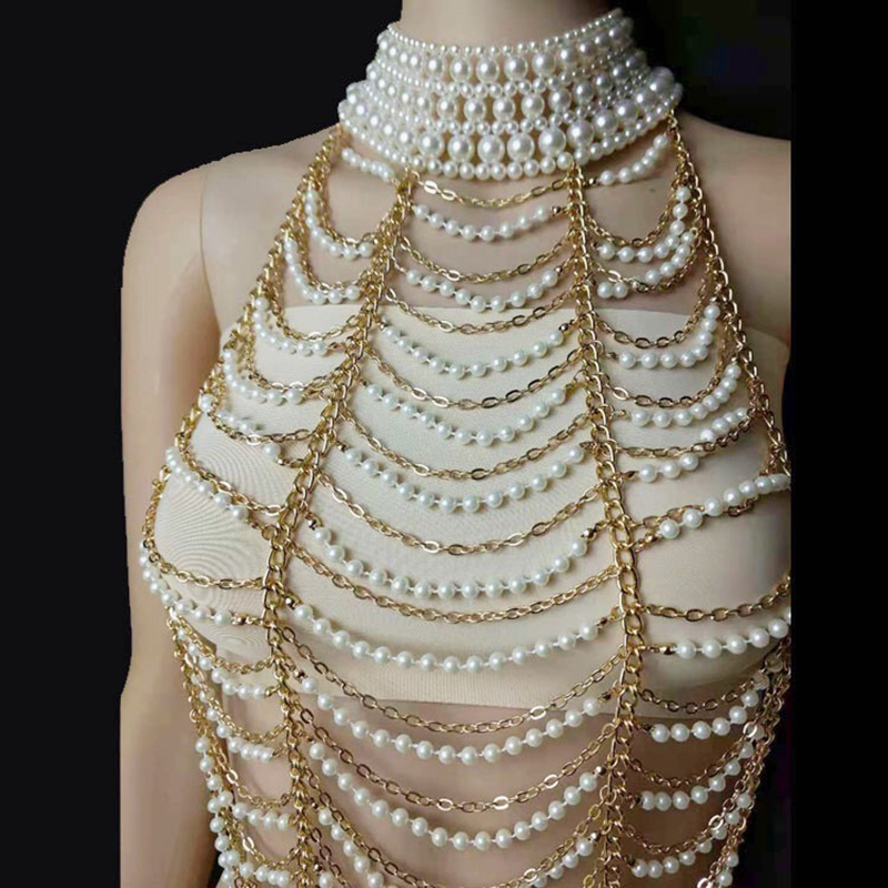 빈티지 멀티 레이어 진주 목걸이 브랜드 Desig 진주 - Body Jewelry Brands 리뷰 및 가격