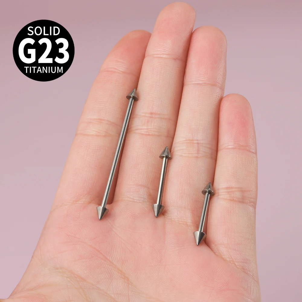1Pc G23 티타늄 1Pc G23 티타늄 콘 산업 바 - Tongue Barbell Straight 리뷰 및 가격