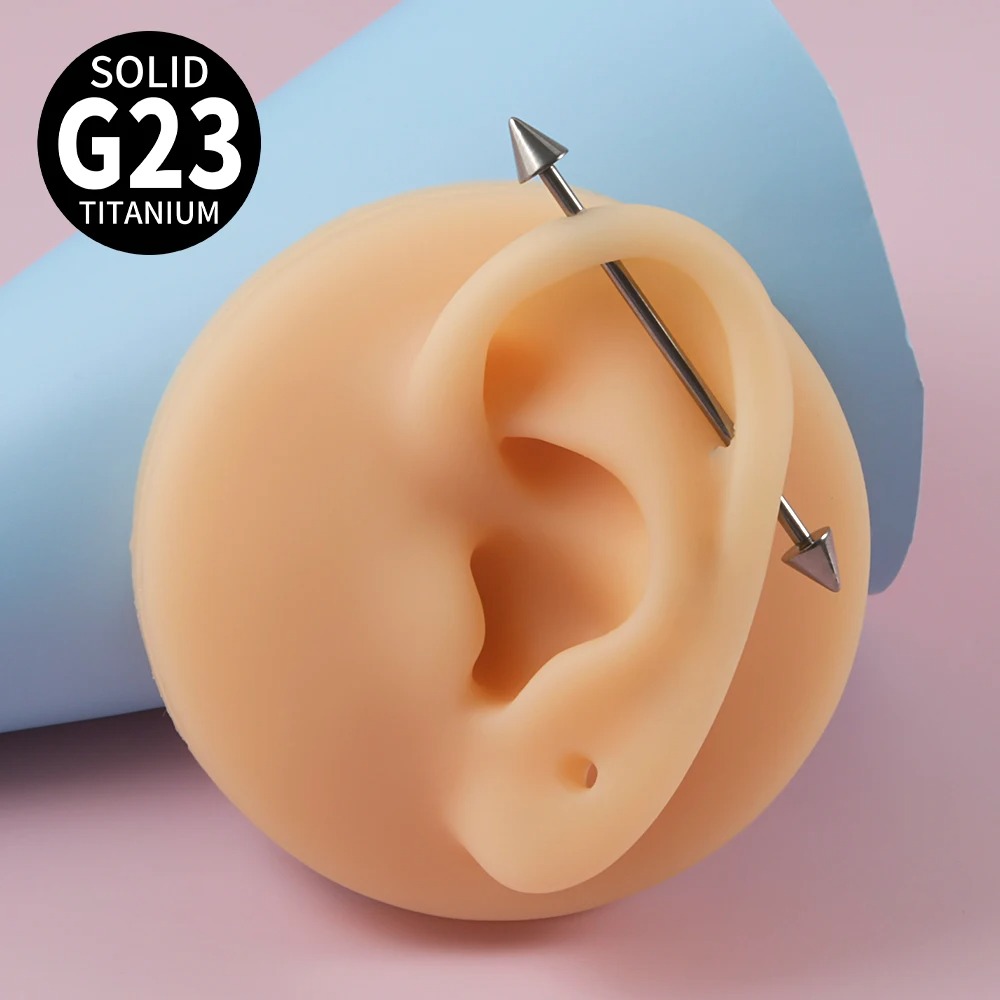1Pc G23 티타늄 1Pc G23 티타늄 콘 산업 바 - Tongue Barbell Straight 리뷰 및 가격