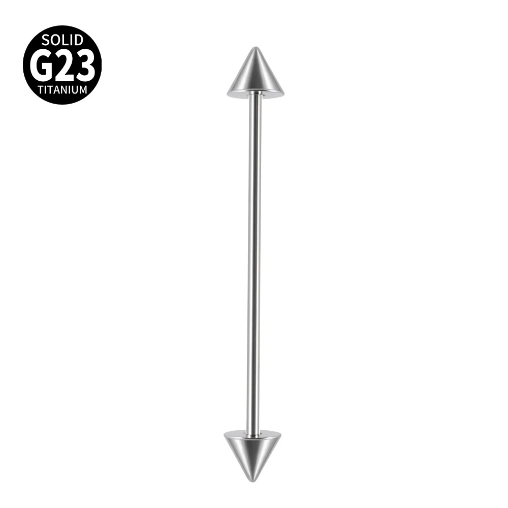 1Pc G23 티타늄 1Pc G23 티타늄 콘 산업 바 - Tongue Barbell Straight 리뷰 및 가격